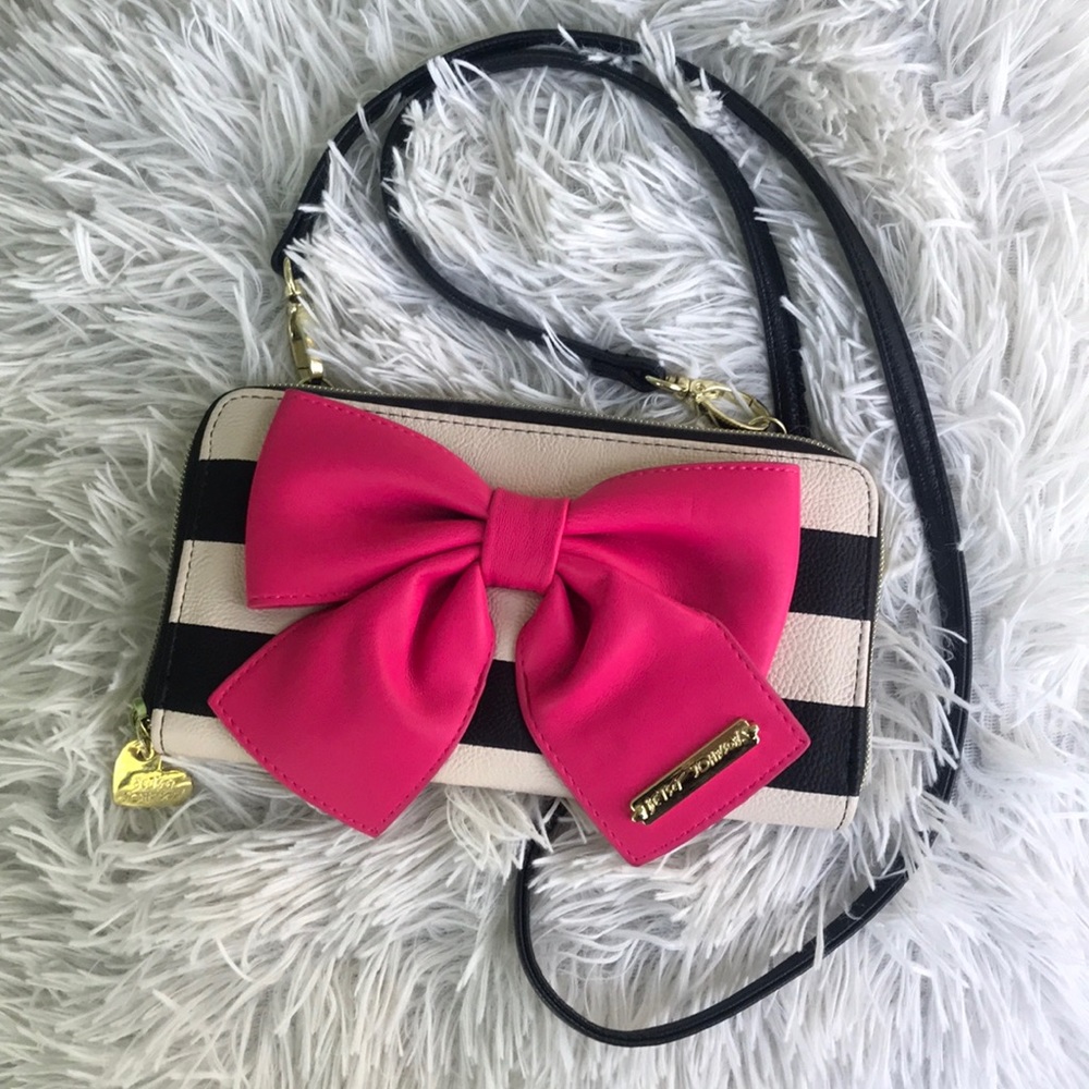 Betsy Johnson Small Cross Body Purse with Bow
